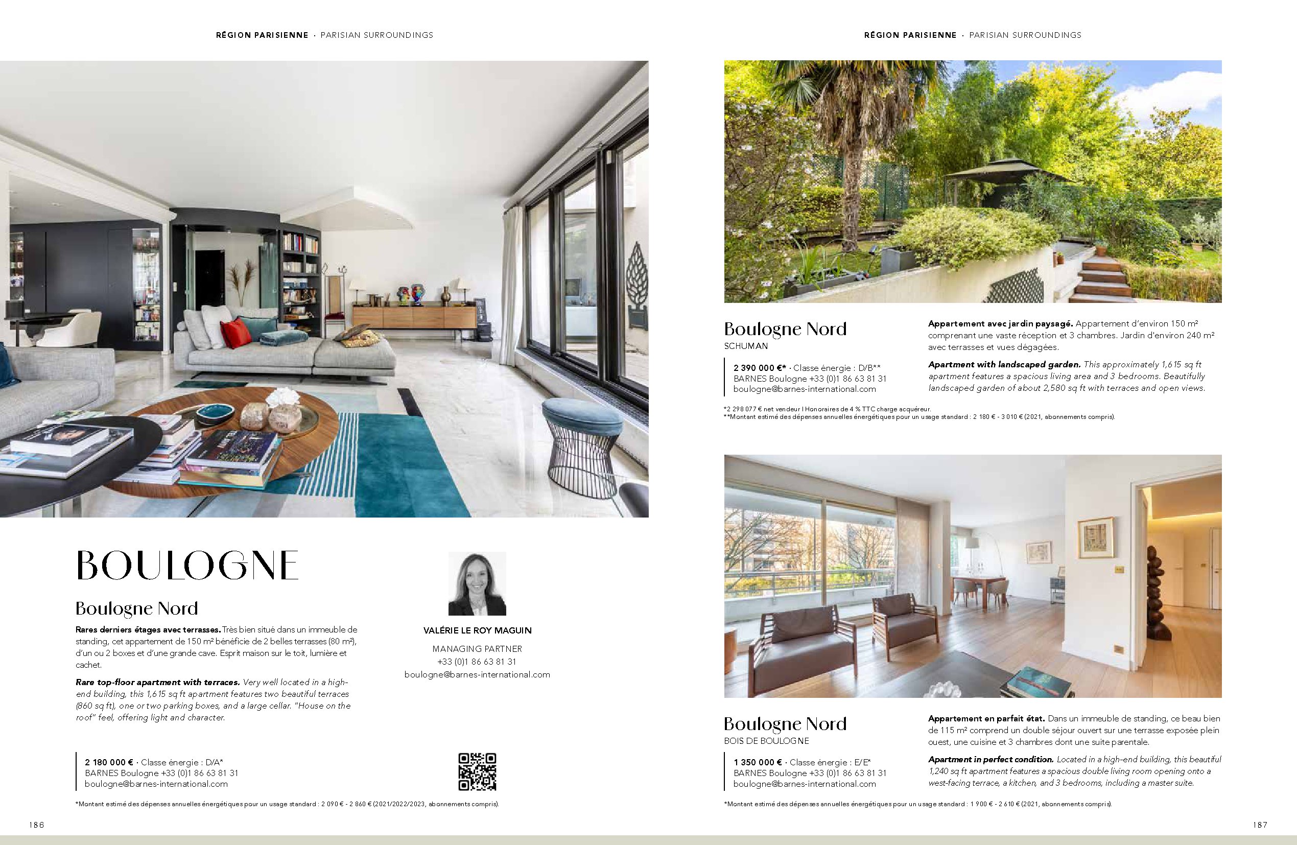 Rare top-floor apartment with terraces — Boulogne Nord