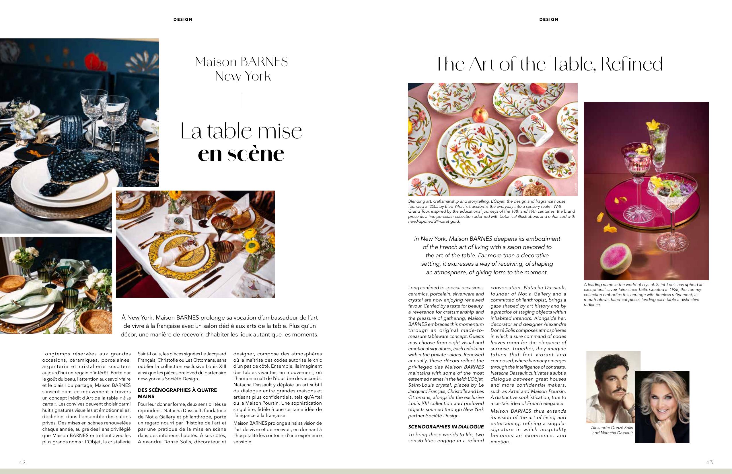Maison BARNES New York — The Art of the Table, Refined