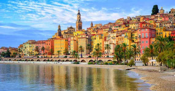 Colourful seaside village on the French Riviera