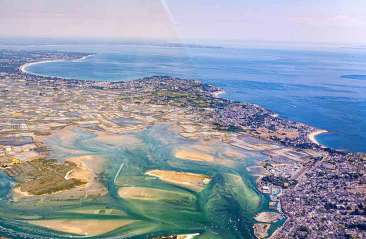 Aerial view of the bay of La Baule